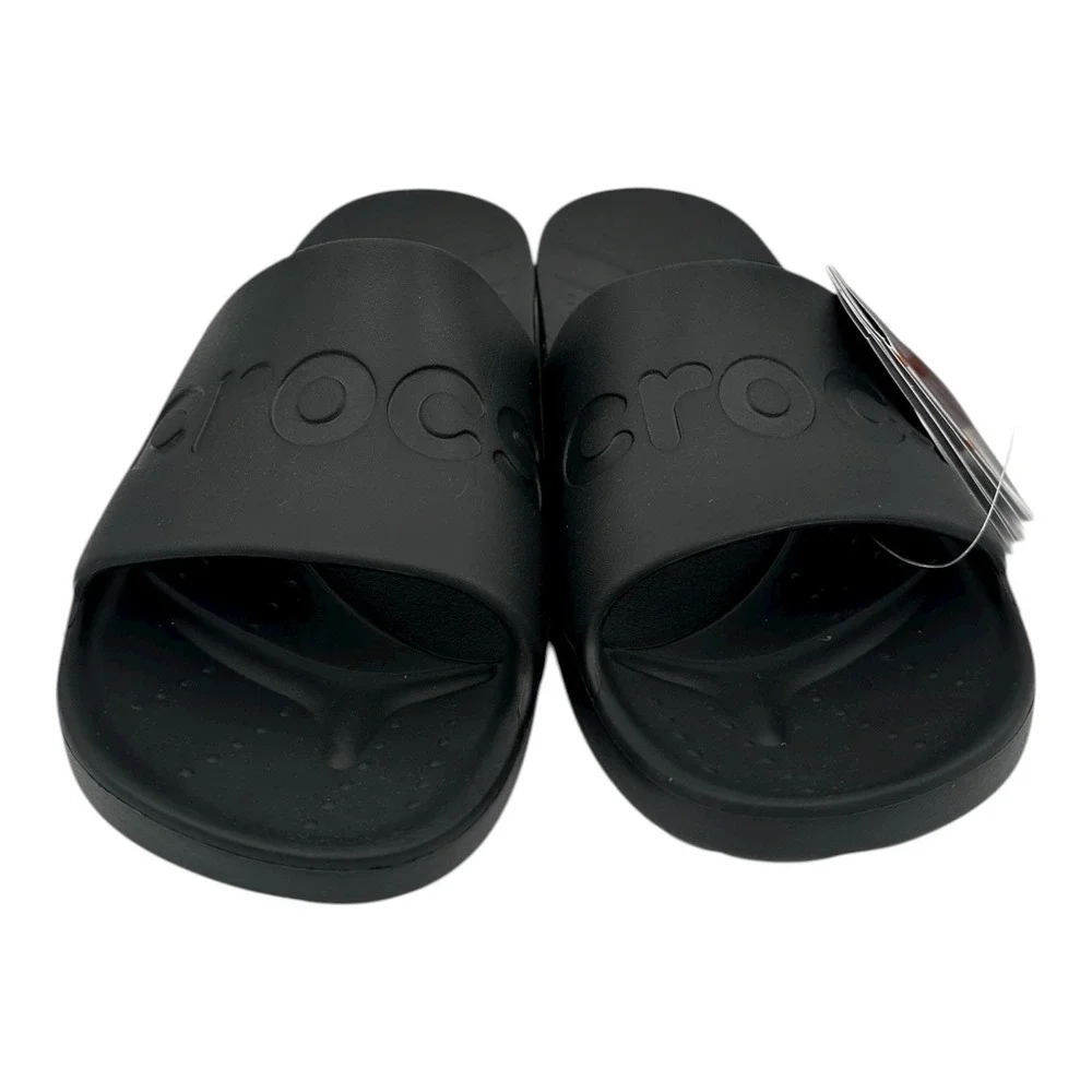 Crocs Slides Men's Size 13‎ Black Sandals Slip On Flip Flops 210088-001 NWT